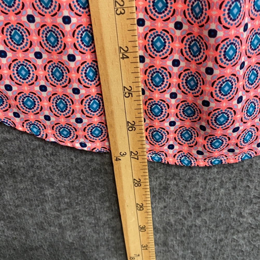 Express The Portofino Shirt Womens S Pink Blue Slim Fit Roll Tab Pockets Office - Picture 8 of 10